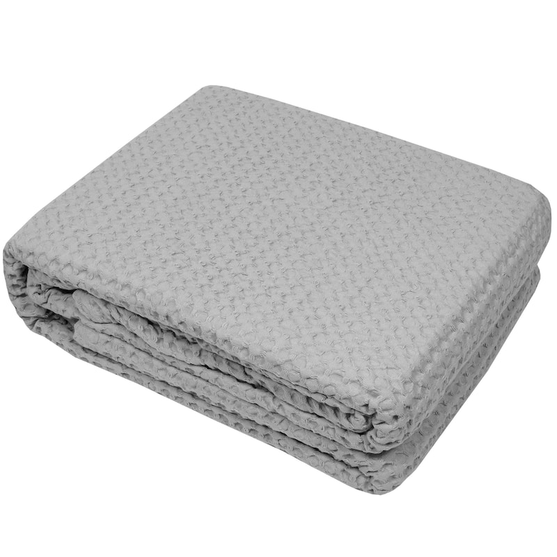 Sweet Home Collection Waffle Weave Cotton Blanket
