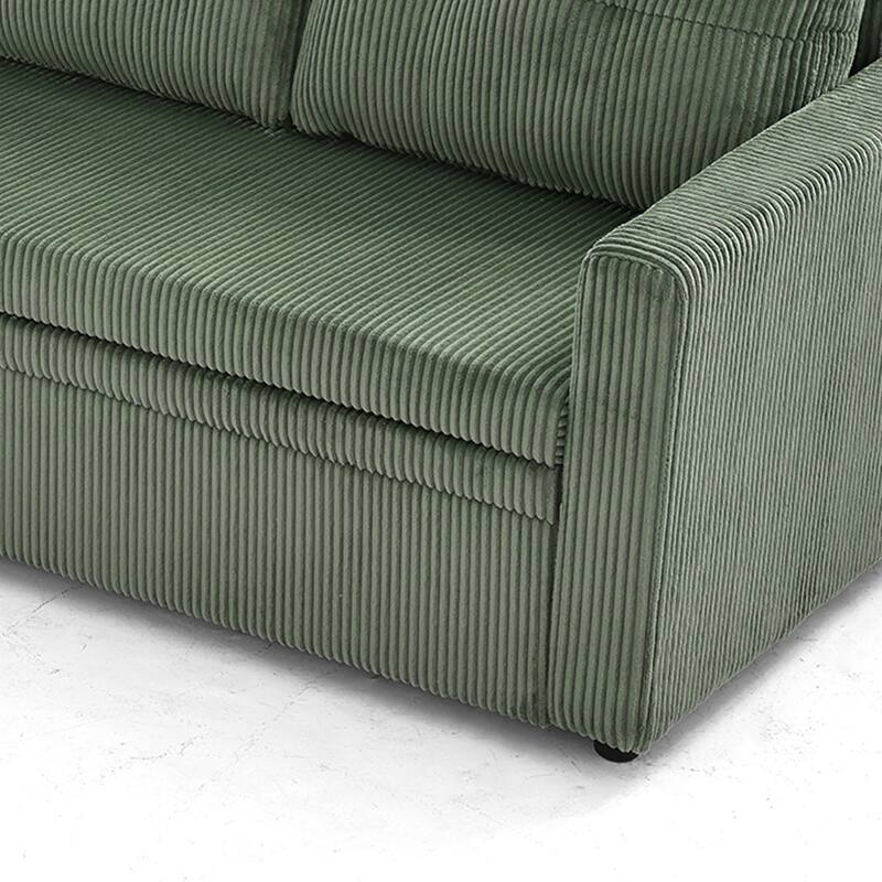 79" W L Shaped Reversible Convertible Pull Out Couch Bed Sleeper Sofa