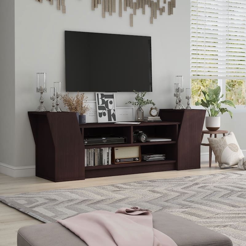 Tai Contemporary 71-inch 3-Open Shelf TV Console by Furniture of America