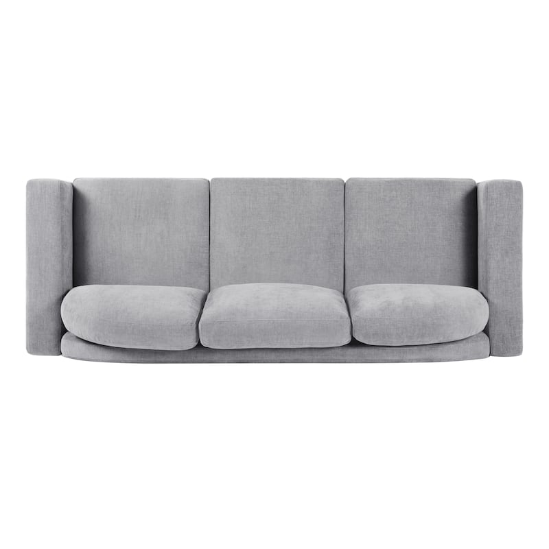 Christopher Knight Home - Dover Modern 84.7" Chenille Upholstered 3-Seater Sofa with Removable Curved Backrest & Cushion