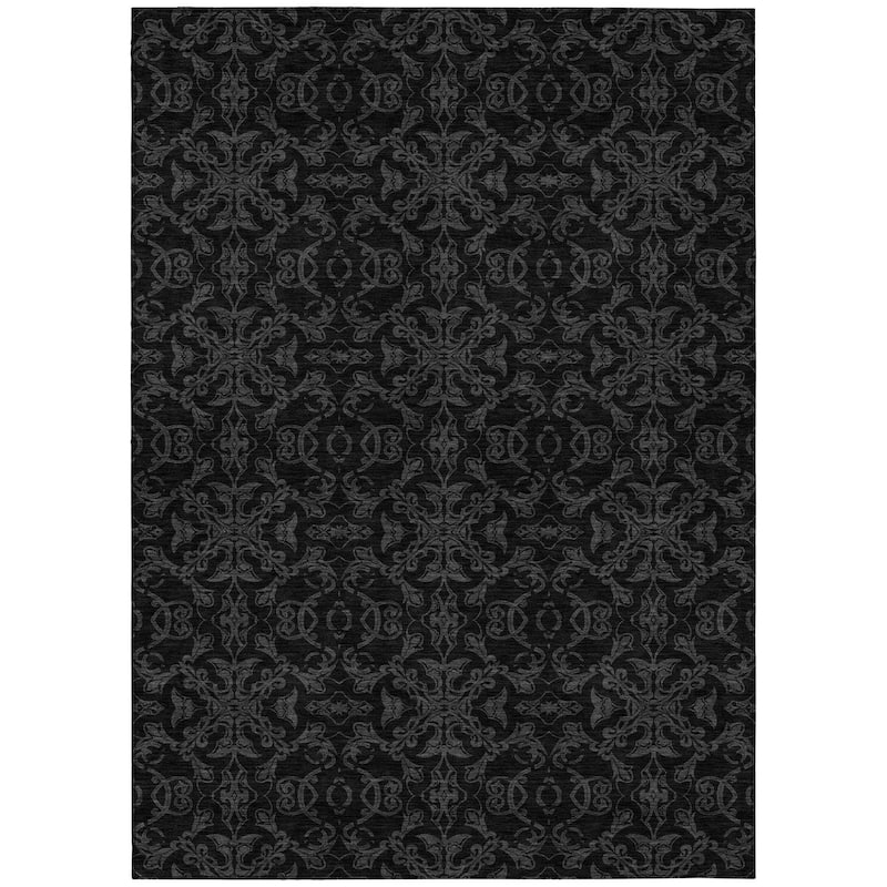 HomeRoots Medallion Transitional Rectangle Outdoor Rug