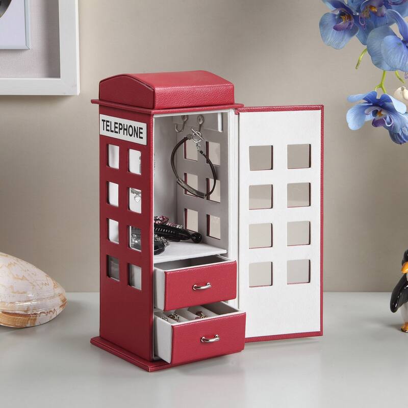 11.5" Tall Leather Jewelry Box