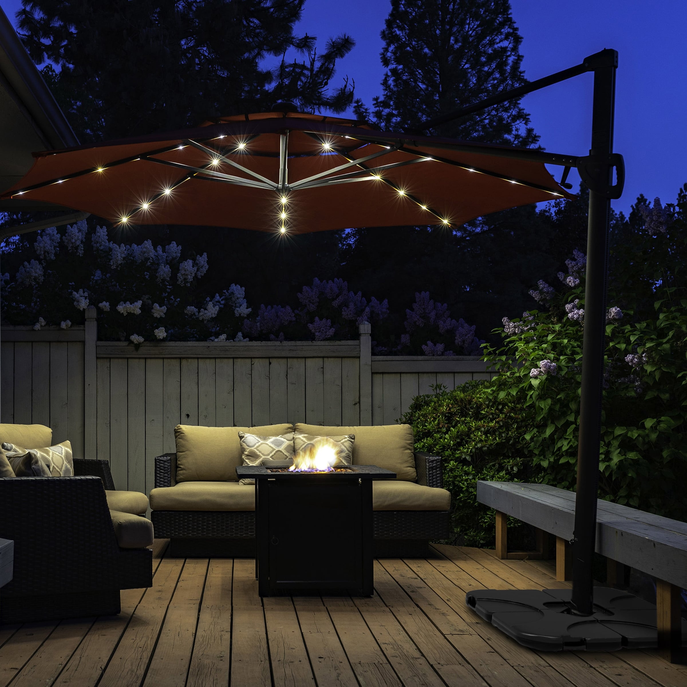 cantilever umbrella with stand