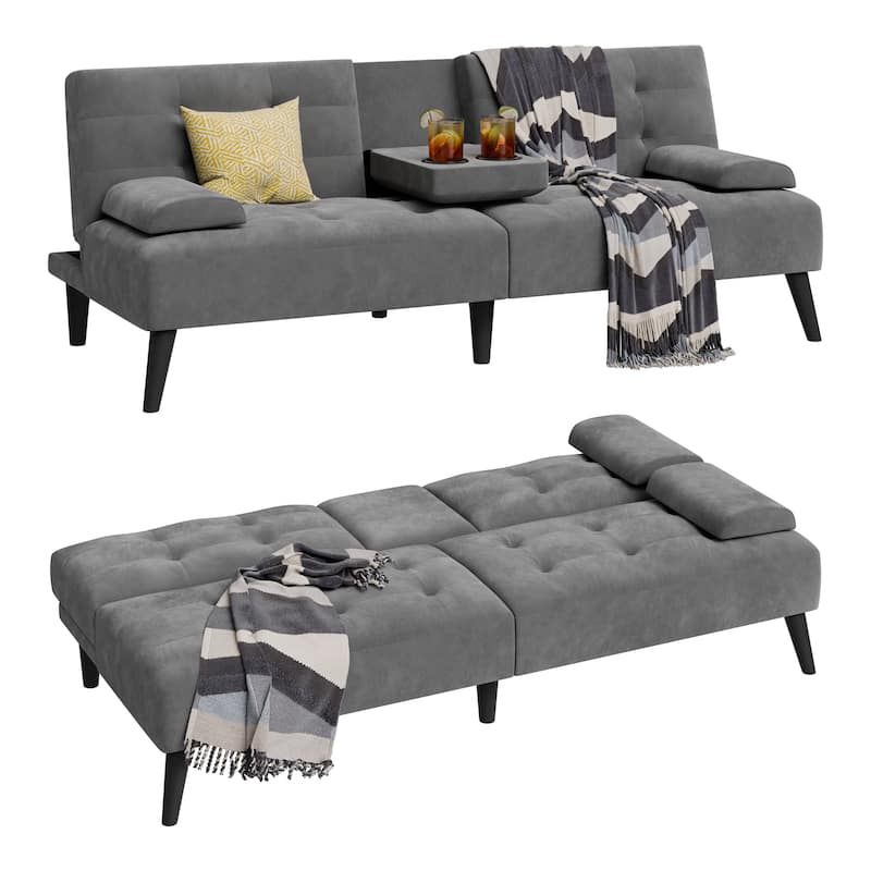 Futzca 64" Small Loveseat, 3 in 1 Cute Convertible Sofa Bed