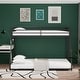 preview thumbnail 1 of 15, Twin over Full Square Metal Bunk Bed With Exchangeable Ladder Black