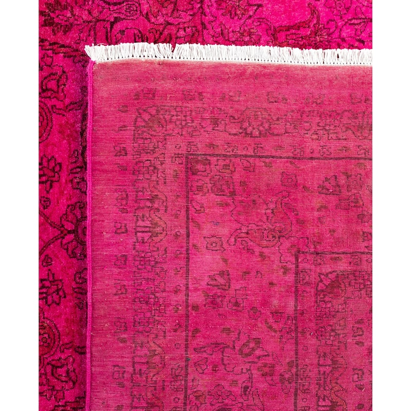 Overdyed One-of-a-Kind Hand-Knotted Area Rug - Pink - 8' 2" x 10' 4"