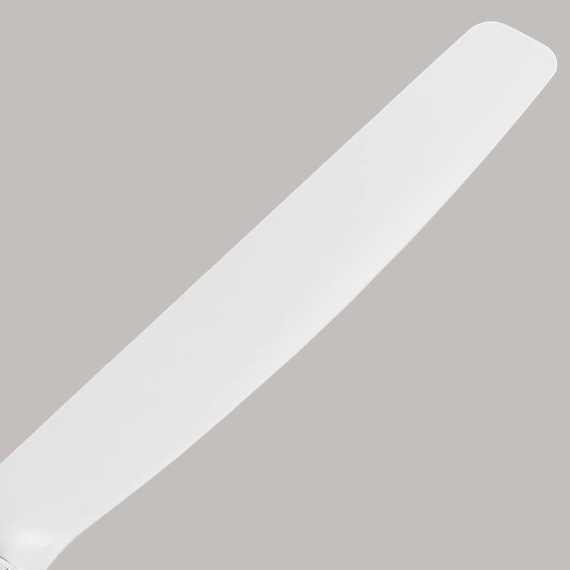 72" White Modern ABS 8-Blade DC Motor Ceiling Fan with Dimmable LED Light and Remote