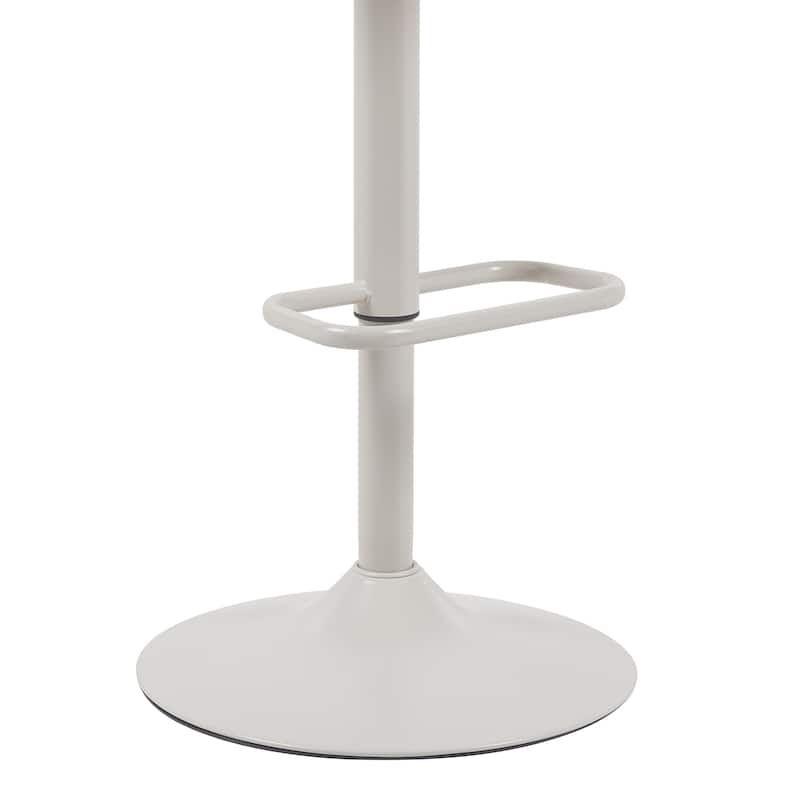 Toby Modern Adjustable Bar Stool, Upholstered Swivel Counter Height Chair with Metal Base