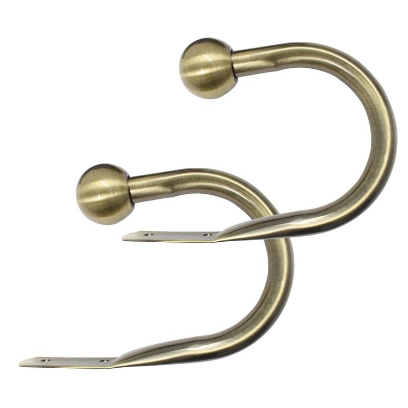 Chicology Holdbacks, Curtain & Drapery Rod Tie Backs & Hardware, Essential - Set of 2