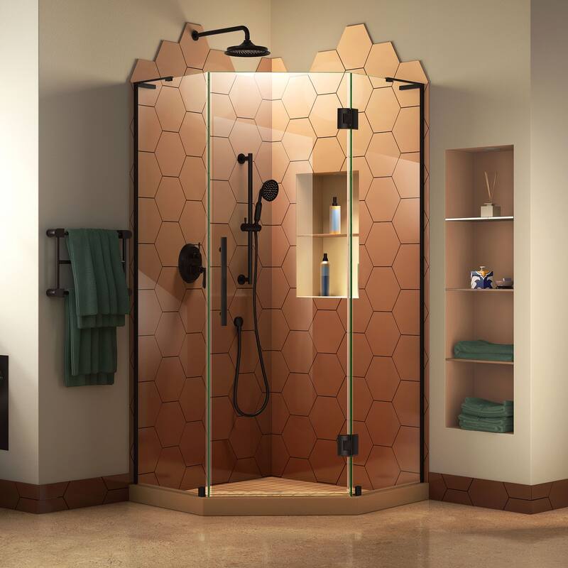 DreamLine Prism Plus 36 in. x 36 in. x 72 in. Frameless Hinged Shower Enclosure - 36" x 36"
