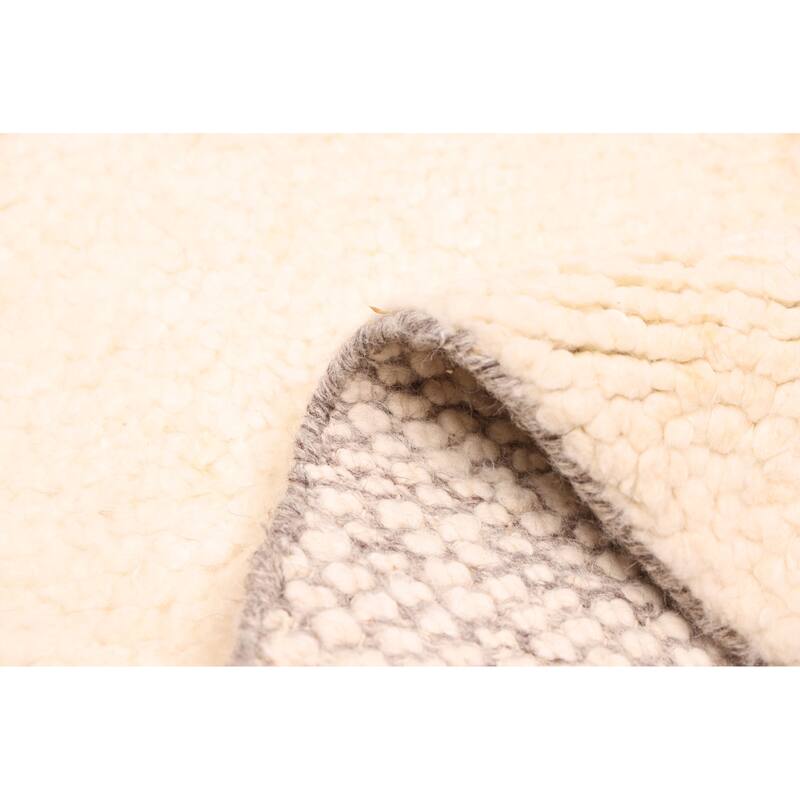ECARPETGALLERY Hand-knotted Looma Cream Wool Rug - 8'0 x 10'3