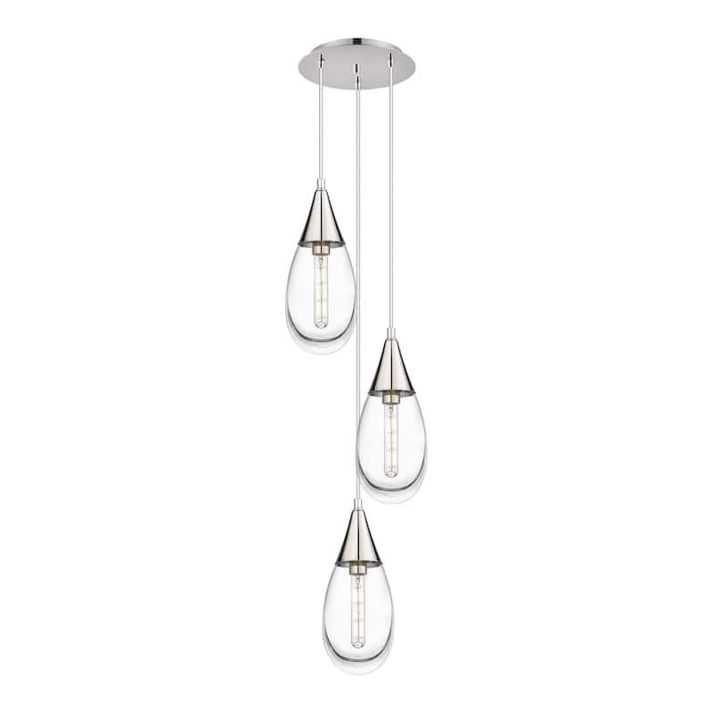 Innovations Lighting Malone - 3 Light 6" Cord Hung Multi Pendant - 10" Canopy
