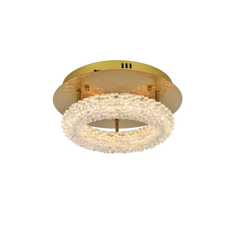 14 inch Adjustable LED Flush Mount - Satin Gold