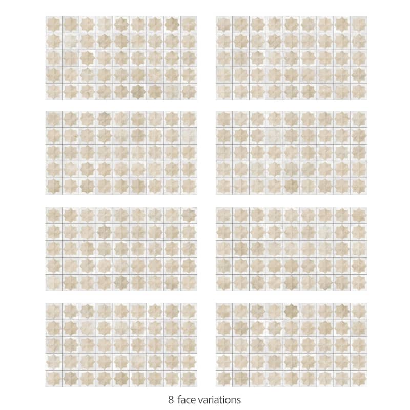 Merola Tile Tetuan Astre Arena White 12-1/8" x 21-7/8" Porcelain Wall Tile