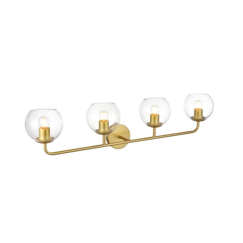 Genis 1 Light Black and Clear Bath Sconce