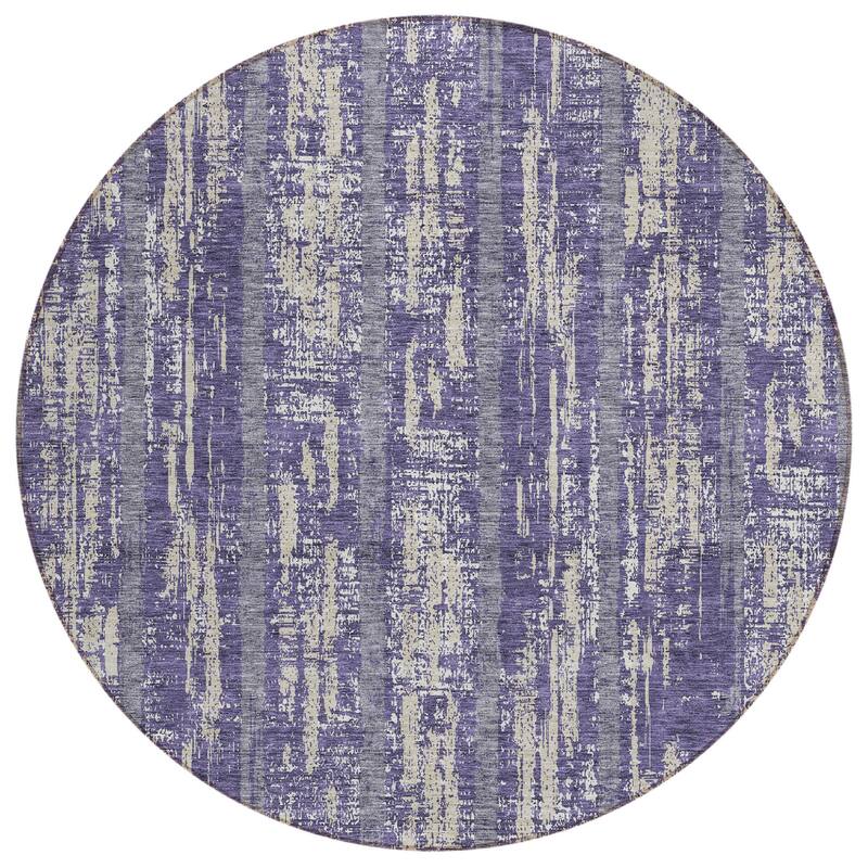 HomeRoots Striped Transitional Rectangle Outdoor Rug