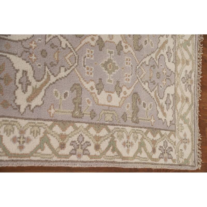 Oushak Style Runner Rug Hand-knotted Wool Carpet - 2'6"x 9'11"