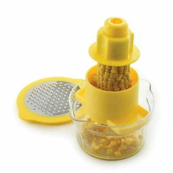 Norpro Corn Cob Stripper / Cheese Grater with NonSlip Measuring Cup