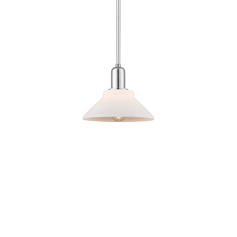 Innovations Lighting 716-1S-8-9 Orwell Pendant Orwell 9" Wide Mini - Polished Chrome / Matte White