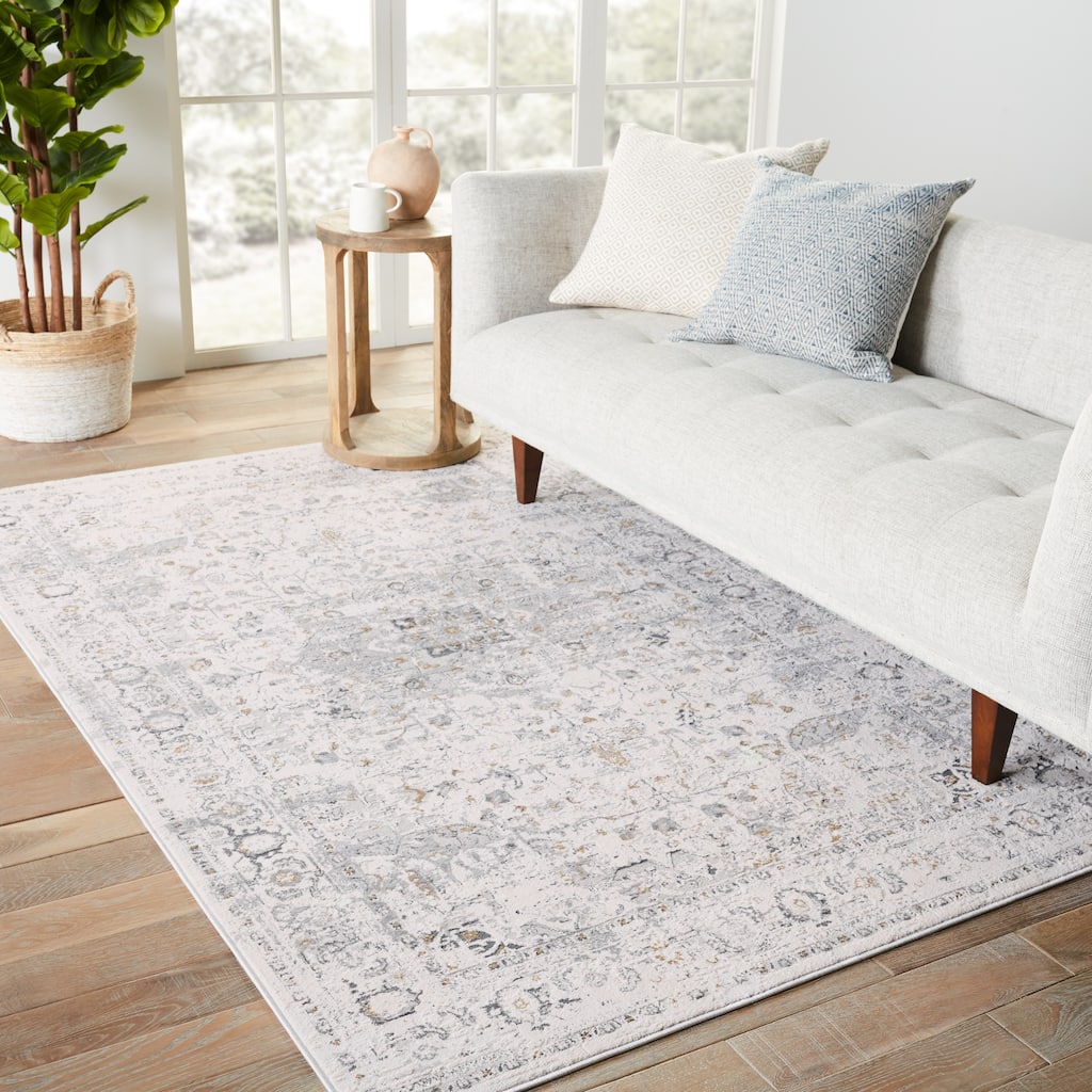 Ellington Medallion Cream/ Gray Area Rug