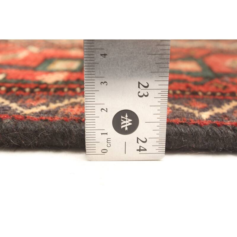 ECARPETGALLERY Hand-knotted Kayseri Vintage Dark Red Wool Rug - 3'10 x 4'2