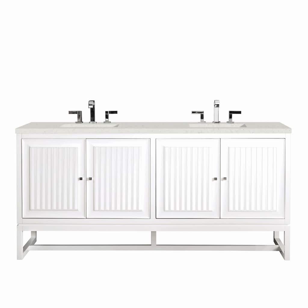 James Martin Vanities E645-V72-3LDL Athens 72" Double Basin Poplar