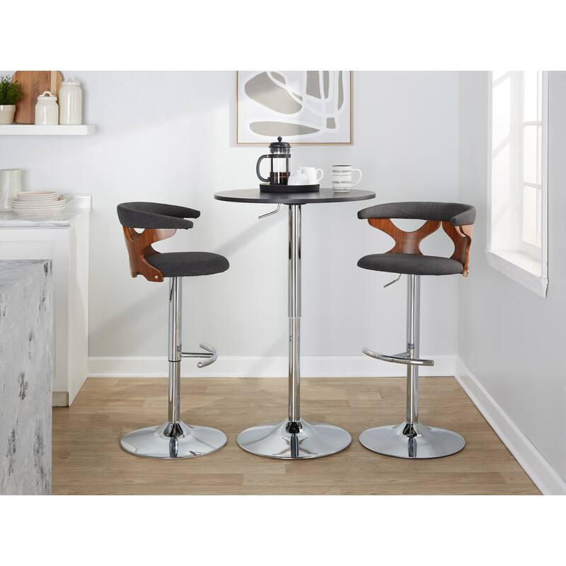 Carson Carrington Viby Adjustable Bar Stool with Rounded T Footrest (Set of 2)