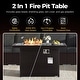 preview thumbnail 52 of 51, 7-Piece Outdoor Deep Seating Sectional Wicker Patio Conversation Set with Fire Pit