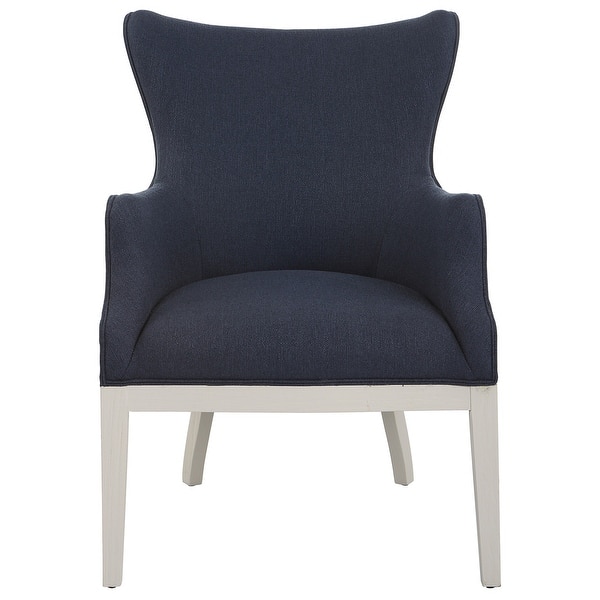 slide 2 of 6, Uttermost 23753 26" Wide Plywood Framed Polyester Accent Chair - Blue / White Blue / White