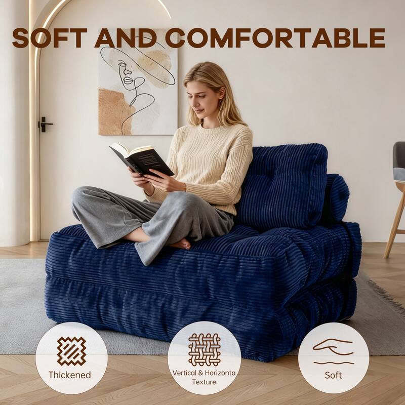 Modular Floor Couch System - Convertible Sofa Bed with Adaptable Layout for Compact Living