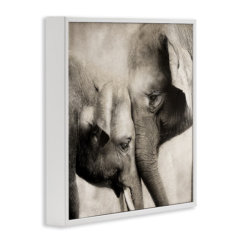Stupell Elephant & Baby Hug Framed Giclee Art Design By CAD Designs