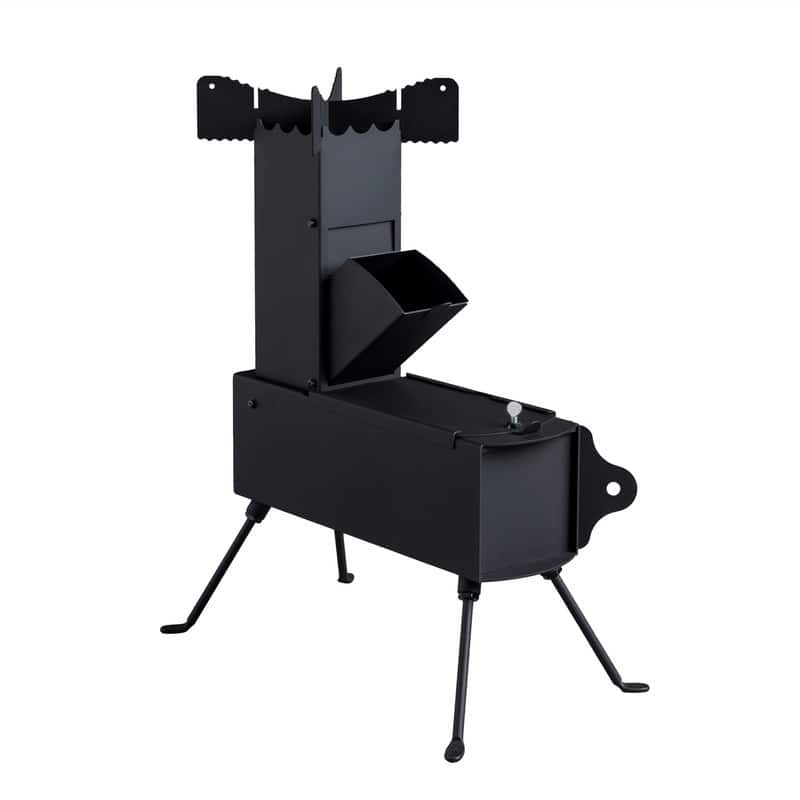 21"H x 14"W Wood Burning Foldable Stove With Chimney For Camping