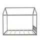 preview thumbnail 8 of 7, Queen Size Wooden House Bed with Headboard