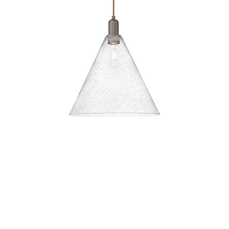 Innovations Lighting 716-1P-18-16 Berkshire Glass Pendant Berkshire - Oil Rubbed Bronze / Seedy