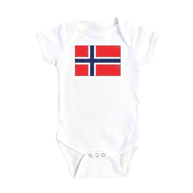 Norway - Baby Boy Girl Clothes Infant Bodysuit Funny Cute Newborn 1D - White - 6-9M