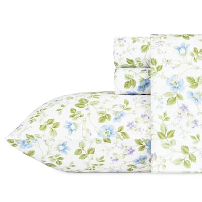 Laura Ashley Soft & Silky Sateen Printed Cotton Sheet Set