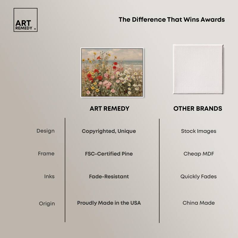 Misty Ocean Field II Canvas by Art Remedy