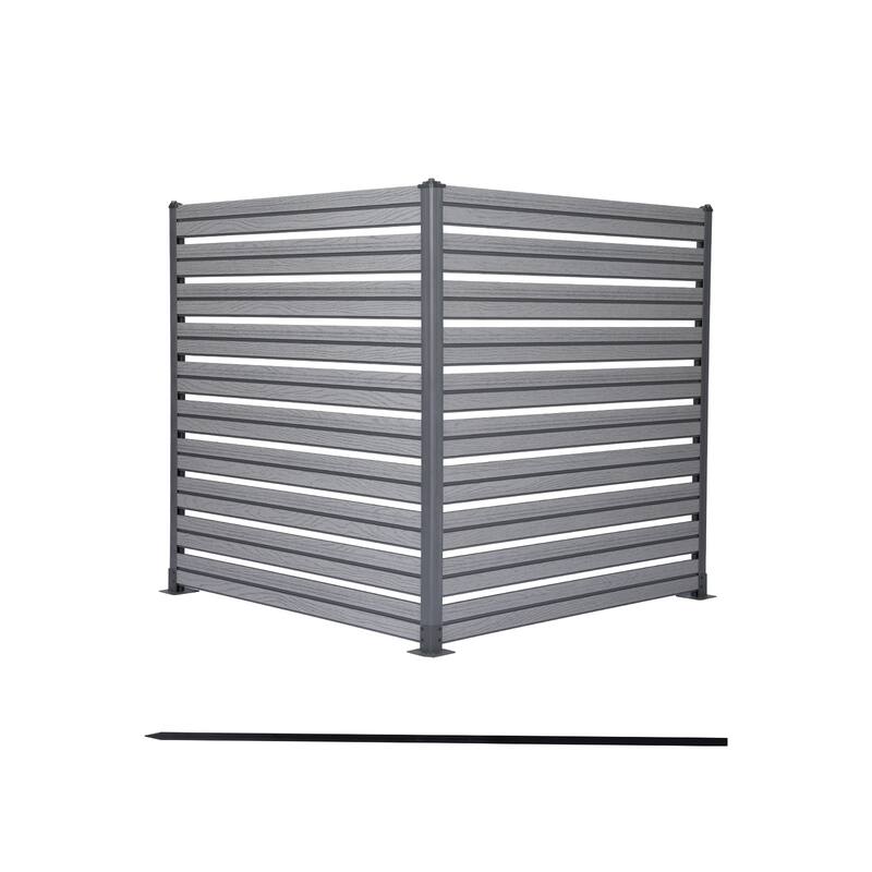 Aoodor Patio Privacy Screen 49''W x 50''H Air Conditioner Fence - N/A