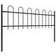vidaXL Garden Fence with Hoop Top Steel 39ft Black - Bed Bath & Beyond ...
