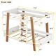 preview thumbnail 5 of 6, Wood Twin Size Bunk Bed with Built-in Ladder and Color Accents