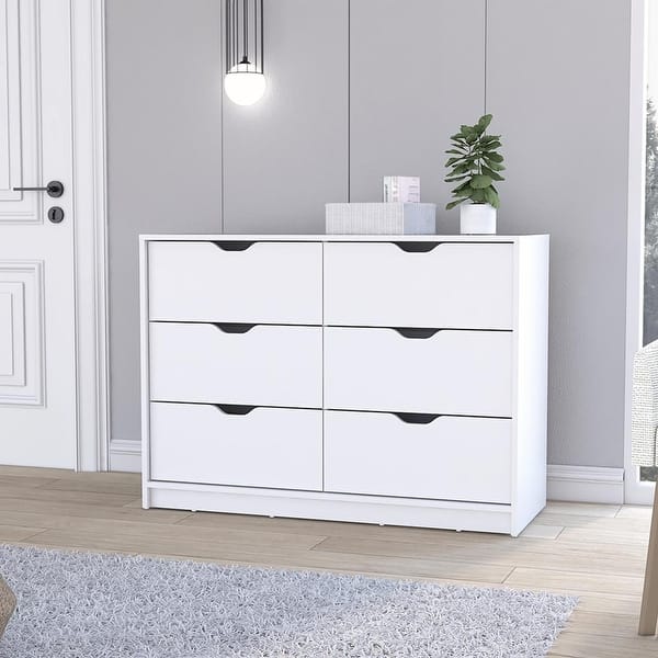 42 inch long dresser Intercon San Mateo White 10-Drawer Dresser