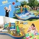 preview thumbnail 5 of 6, 11-In-1 Inflatable Bounce House With Water Slide, Kiosk Theme Water Park For Kids Backyard, 750W Blower Included - N/A