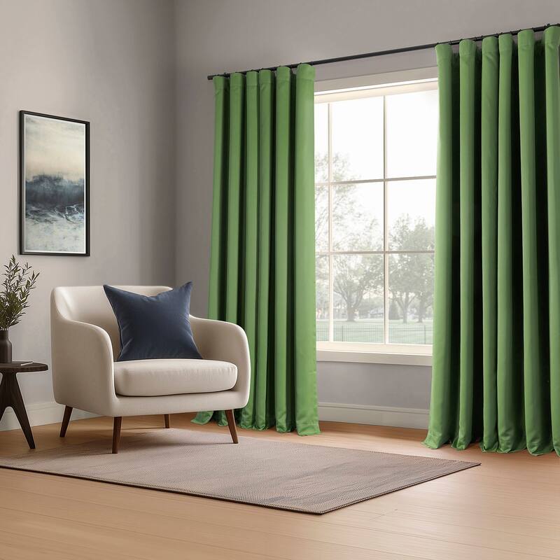 Exclusive Fabrics Room Darkening Curtains for Bedroom & Living Room Curtains - Window Drapes (2 Panels).