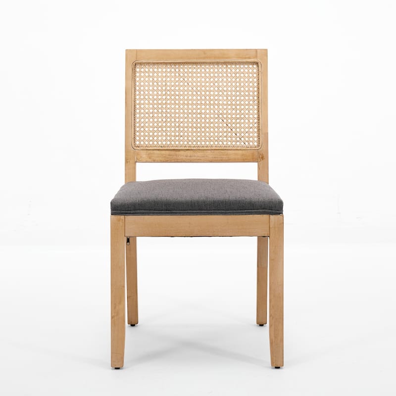 Set of 2 Farmhouse Rattan Dining Chairs
