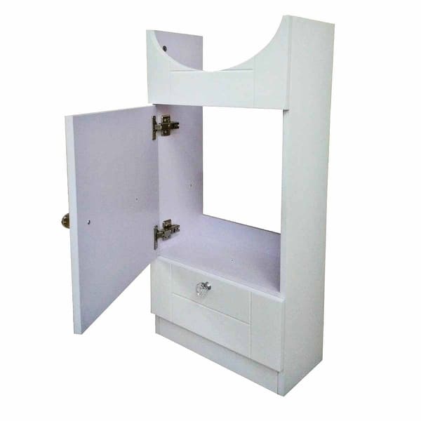 slide 2 of 3, Renovators Supply White Painted Wall Mount MDF Vanity Sink Cabinet Only