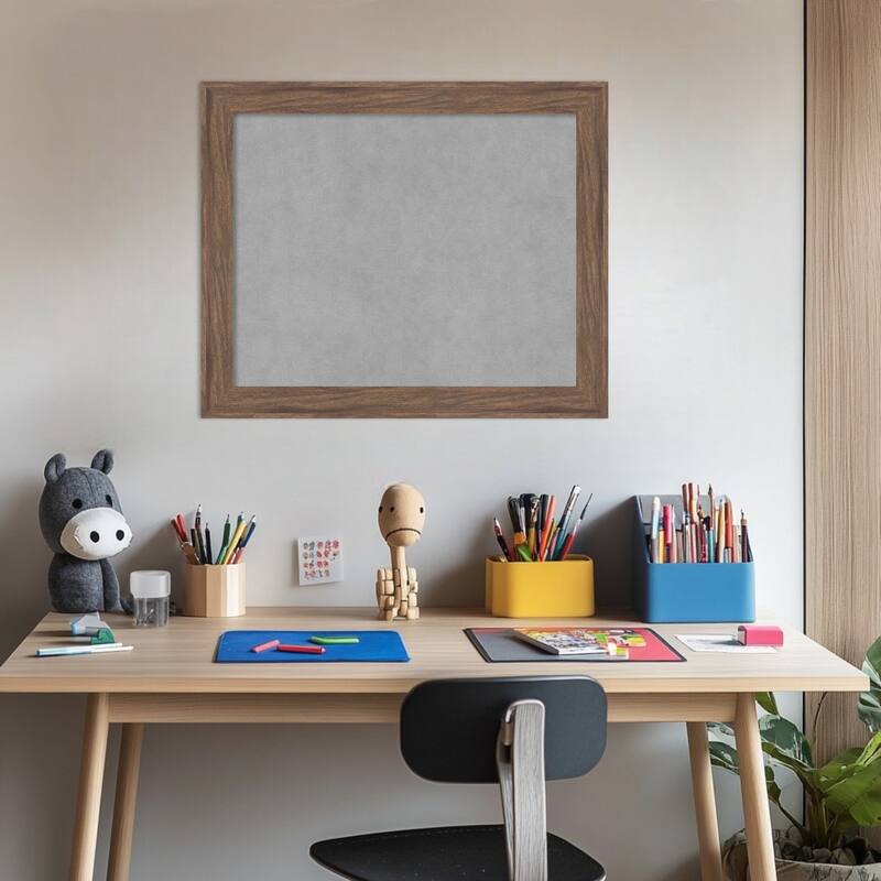 Amanti Art Pia Medium Brown Narrow Framed