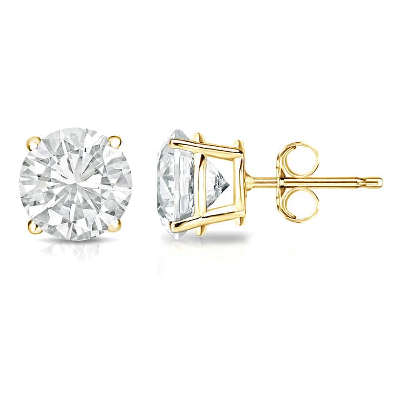 Auriya 18k Gold 1 1/2ctw Clarity-enhanced Diamond Stud Earrings (J-K, VS1-VS2)