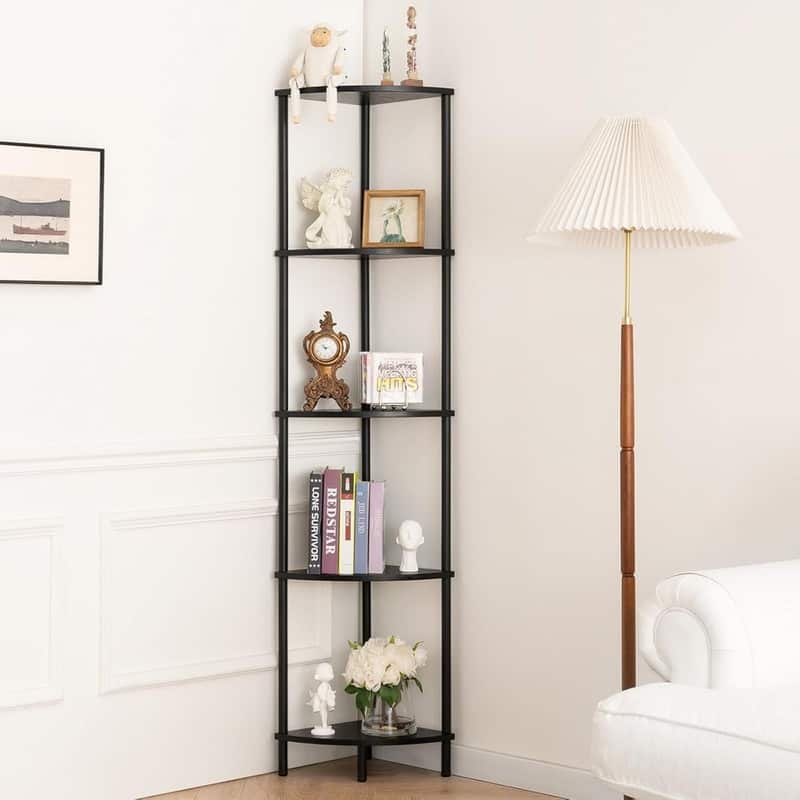 Corner Shelf Stand - Black