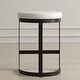 preview thumbnail 3 of 6, Uttermost Ivanna White Counter Stool - 14.5"D x 18"W x 26"H