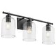 preview thumbnail 1 of 8, Quorum International 5374-3 Tribute 3 Light 25" Wide Vanity Light Matte Black